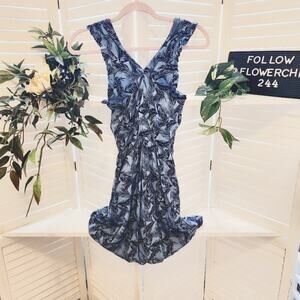 SEE BY CHLOE PALM PRINT BLUE SIZE US 2